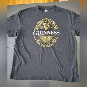 Guinness St James Gate Dublin Graphic Tee Black Medium Irish Beer Shirt